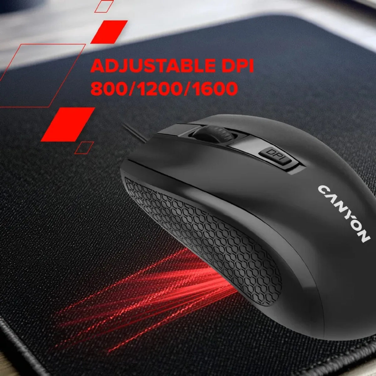 Canyon M-4 Wired Black Mouse - MOUSE/ NUMBER PAD - Beattys of Loughrea