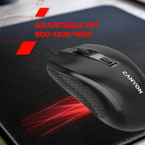 Canyon M-4 Wired Black Mouse - MOUSE/ NUMBER PAD - Beattys of Loughrea