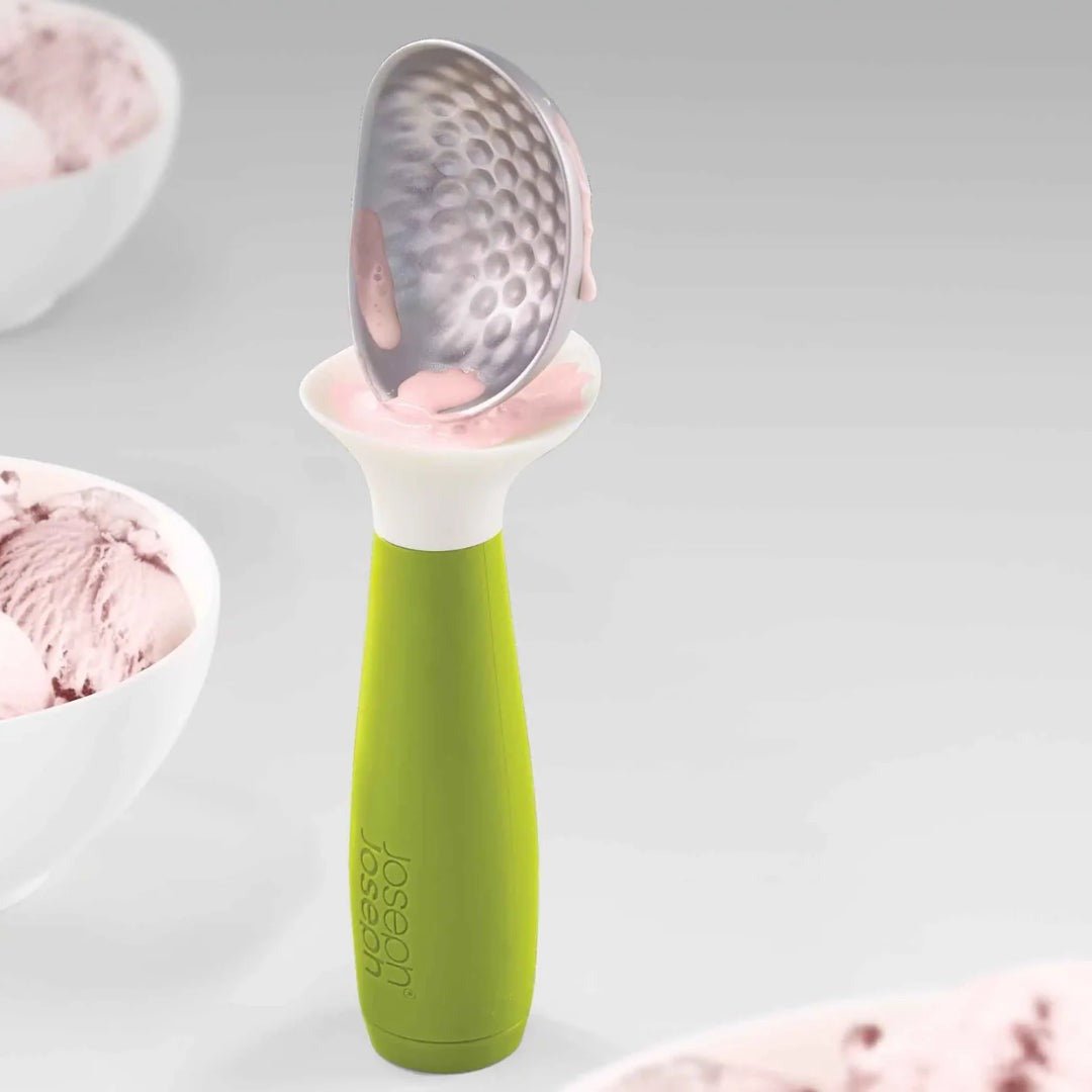 Joseph Joseph Dimple Ice Cream Scoop - Green/White - KITCHEN HAND TOOLS - Beattys of Loughrea