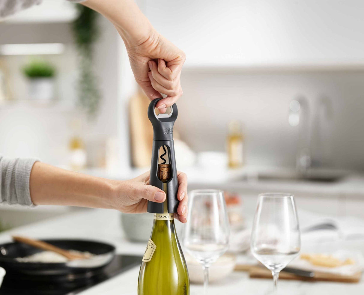 Joseph Joseph BarStar 3 - in - 1 Grey Corkscrew - KITCHEN HAND TOOLS - Beattys of Loughrea