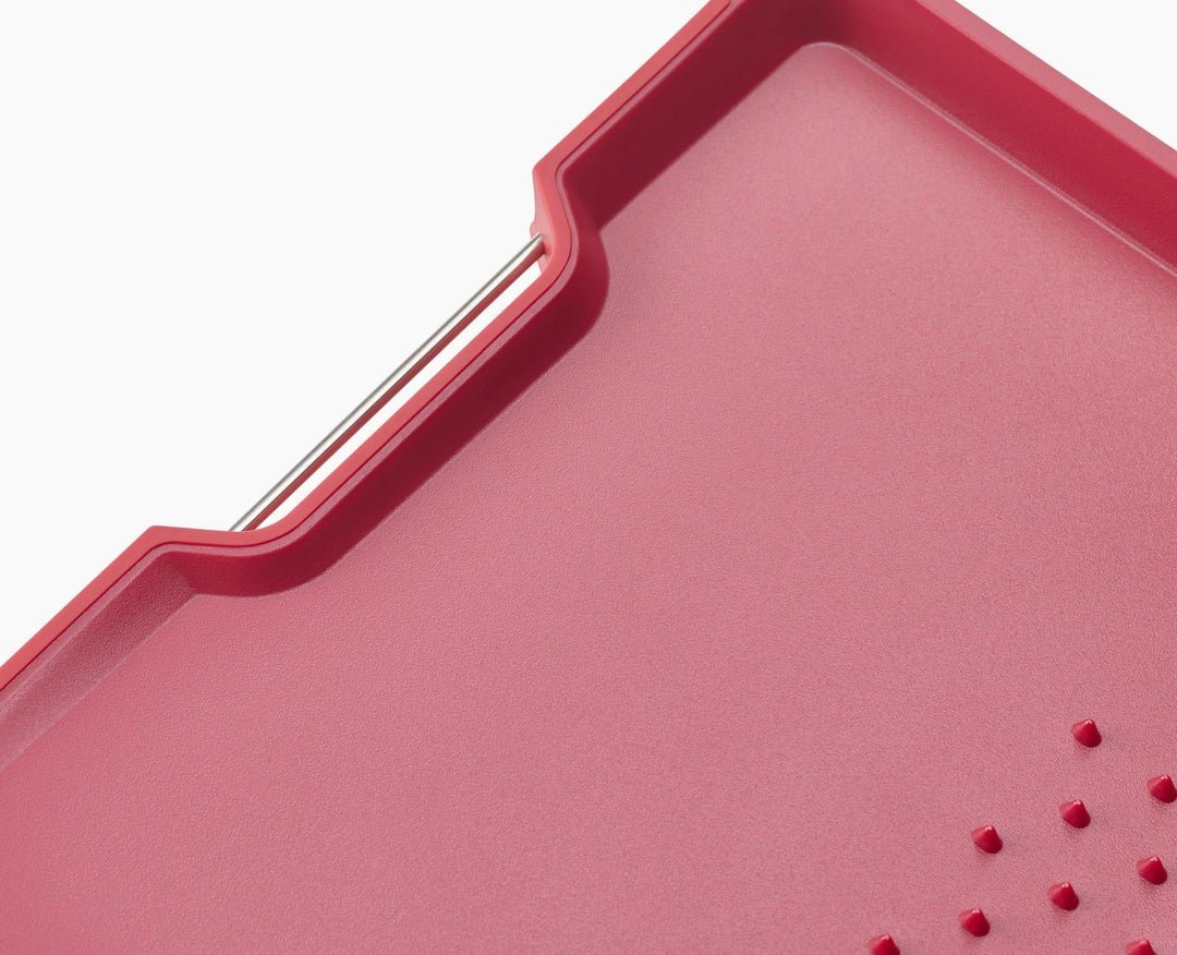 Joseph Joseph Cut&Carve™ Plus Multi - function Large Red Chopping Board - KITCHEN HAND TOOLS - Beattys of Loughrea