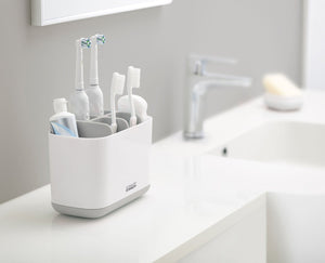 Joseph Joseph EasyStore™ Large Light Grey Toothbrush Holder - BATHROOM T/BRUSH, CADDY, TOWEL RAIL & HOLDERS ACCESSORI - Beattys of Loughrea