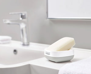 Joseph Joseph Slim™ Compact Light Grey Soap Dish - BATHROOM T/BRUSH, CADDY, TOWEL RAIL & HOLDERS ACCESSORI - Beattys of Loughrea