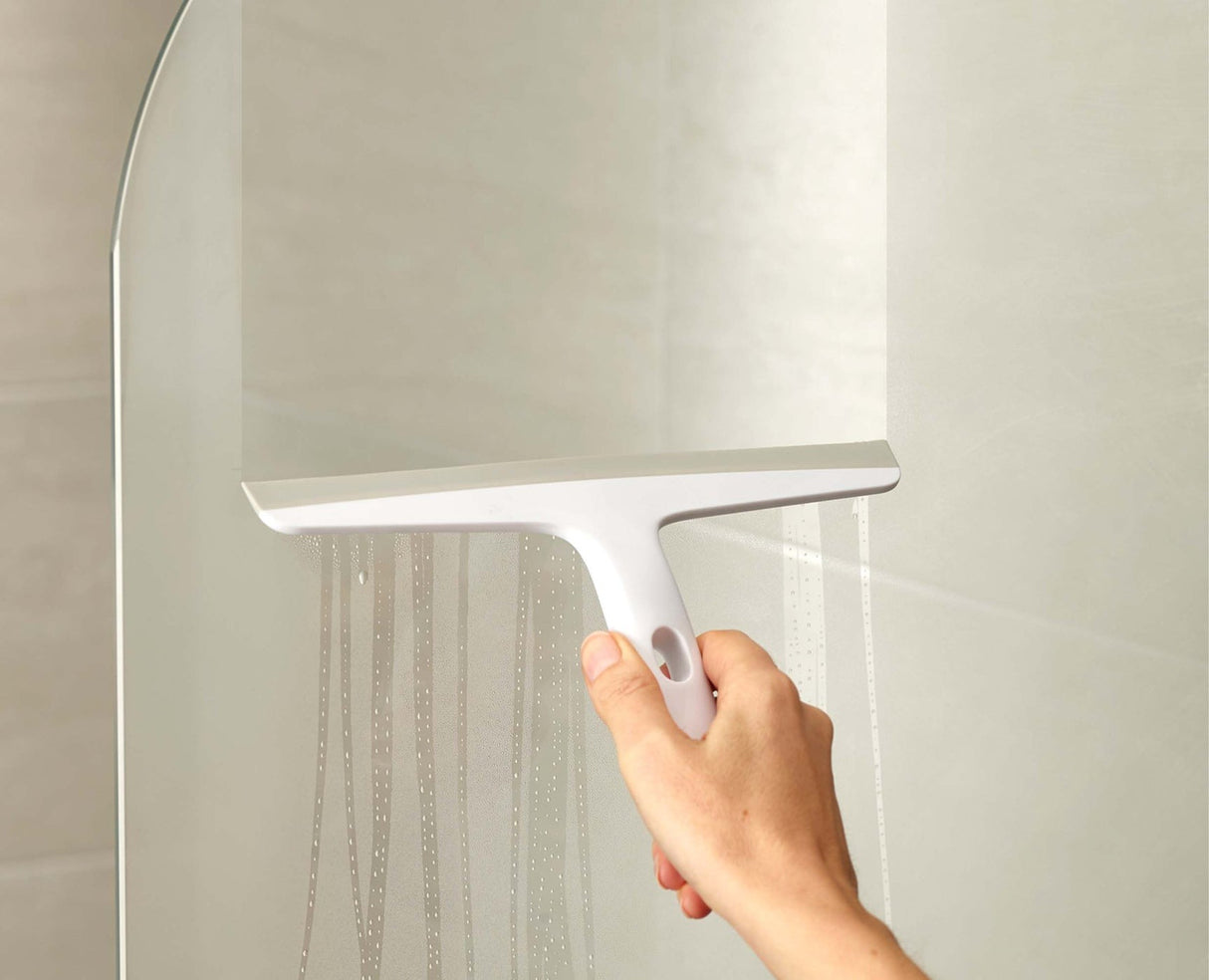 Joseph Joseph EasyStore™ Light Grey Shower Squeegee with Storage Hook - CLEANING - DUSTER / WINDOW ACCS - Beattys of Loughrea