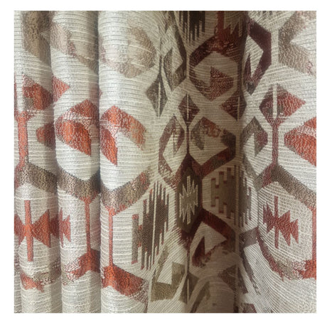 Peru Rust Polar Fleece Curtains – E.A. Designs (90" x 90") - CURTAINS - READY MADE - Beattys of Loughrea