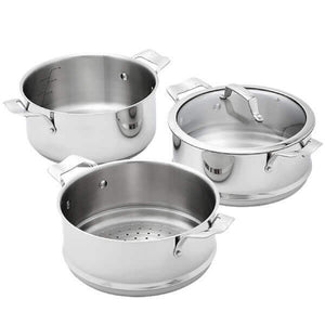 Stellar Steamers 16cm 3 Tier Stainless Steel Steamer Set