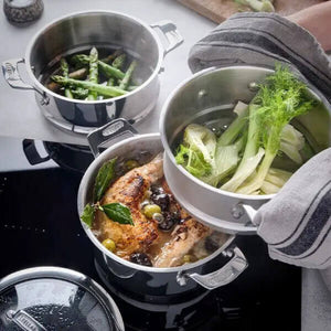 Stellar Steamers 16cm 3 Tier Stainless Steel Steamer Set