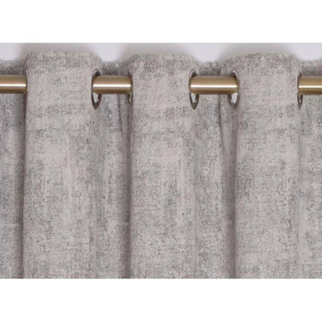 Fiesta Silver Eyelet Curtains (90" x 90") - CURTAINS - READY MADE - Beattys of Loughrea