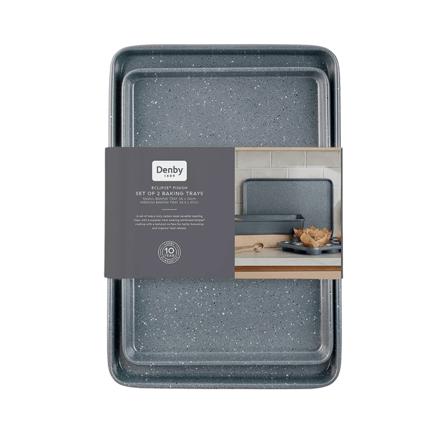 Denby Eclipse Finish Set of 2 Baking Sheets - BAKEWARE - Beattys of Loughrea