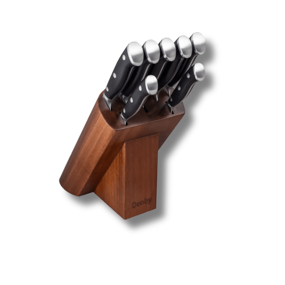 Denby 8 Piece Knife Block Set – Walnut - CUTLERY/KNIFE SET/BLOCK - Beattys of Loughrea