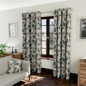 E.A. Designs Petal Marine Interlined Eyelet Curtains – 90" x 72"