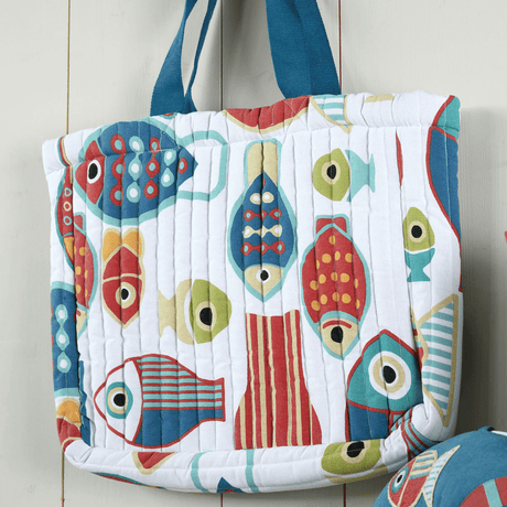 Colourfish Beach Bag (44 x 10 x 35 cm) - HANDBAGS, MANBAGS, SHOPPING BAGS - Beattys of Loughrea