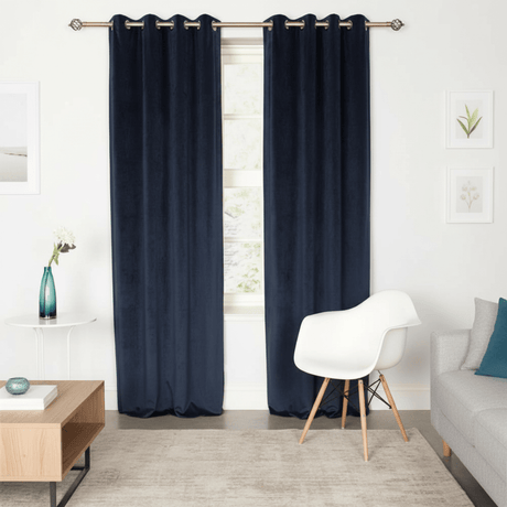 Midnight Velvet Interlined Curtains (90" x 90") - CURTAINS - READY MADE - Beattys of Loughrea