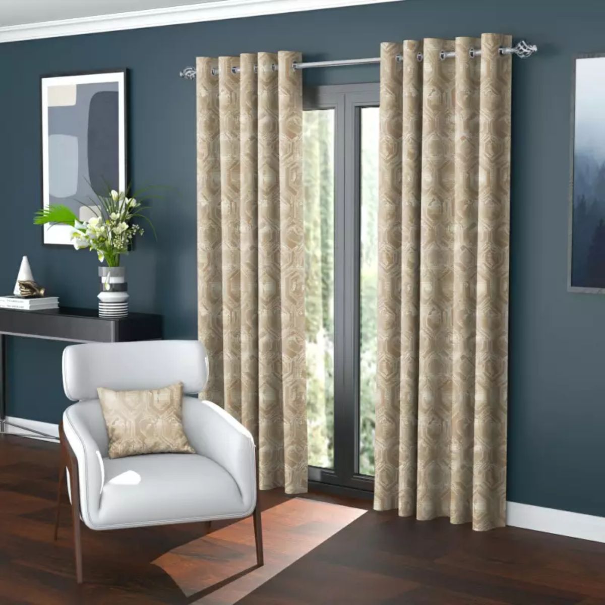 Evora Taupe Polar Fleece Curtains – E.A. Designs (66" x 90")