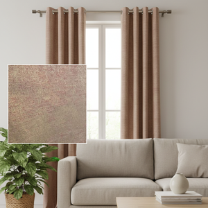 Sahara Brick Polar Fleece Eyelet Curtains (90" x 90")