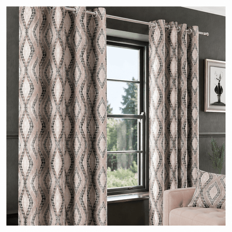 EA Designs Inca Microfibre Lined Curtains – Blush (90" x 90") - CURTAINS - READY MADE - Beattys of Loughrea