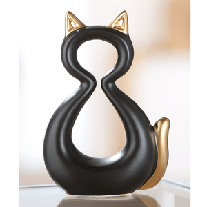 Ceramic Black Golden Cat 17cm - ORNAMENTS - Beattys of Loughrea