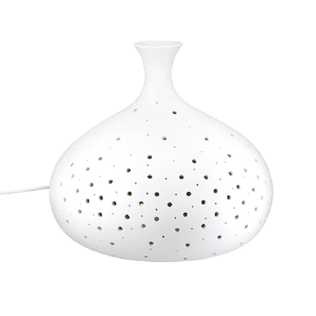 White Porcelain Galaxy Table Lamp 22cm - TABLE/BEDSIDE LAMPS - Beattys of Loughrea