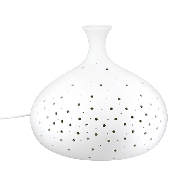 White Porcelain Galaxy Table Lamp 22cm - TABLE/BEDSIDE LAMPS - Beattys of Loughrea
