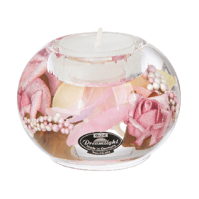 Flower Inlay Mercur Glass Tealight Holder 8cm - CANDLE HOLDERS / Lanterns - Beattys of Loughrea