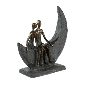 Moon and Couple Sculpture 23cm - ORNAMENTS - Beattys of Loughrea