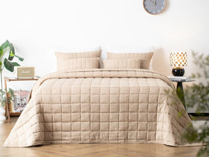 REZA - Bedspread 240x260 cm - Irish Cream - beige - BED SPREADS/COVERS/QUILTS - Beattys of Loughrea