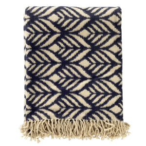 Hoii Alexandra Insignia Blue 150 x 200cm Luxury Throw - THROWS/BLANKETS - Beattys of Loughrea