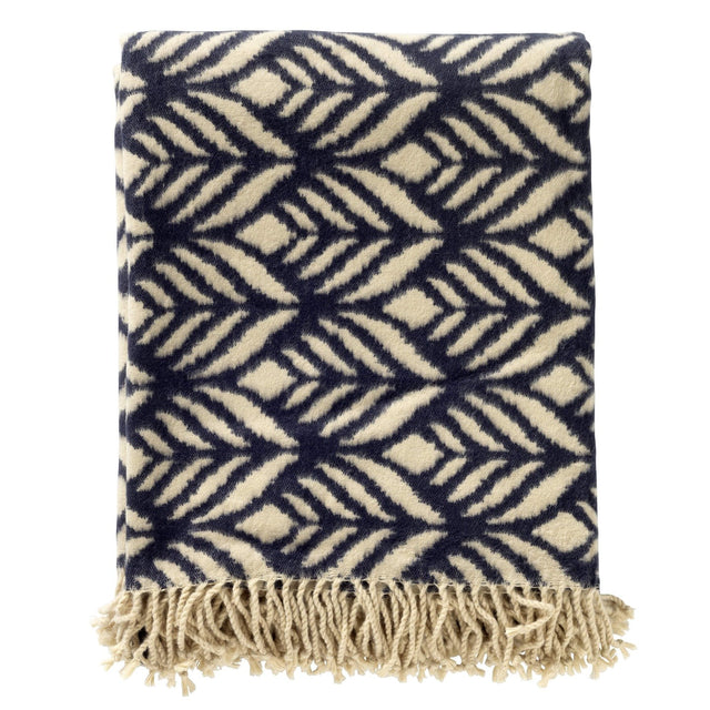 Hoii Alexandra Insignia Blue 150 x 200cm Luxury Throw - THROWS/BLANKETS - Beattys of Loughrea