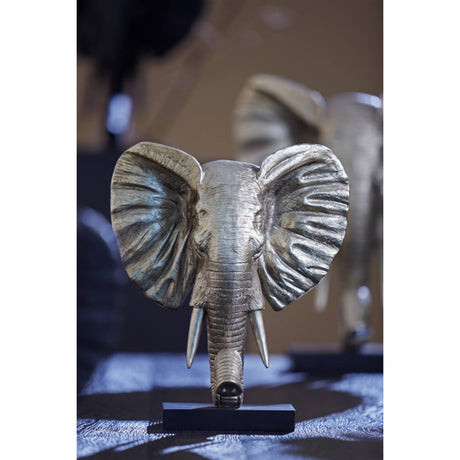 Ornament on Base 30 x 15 x 35.5cm ELEPHANT Light Gold - ORNAMENTS - Beattys of Loughrea