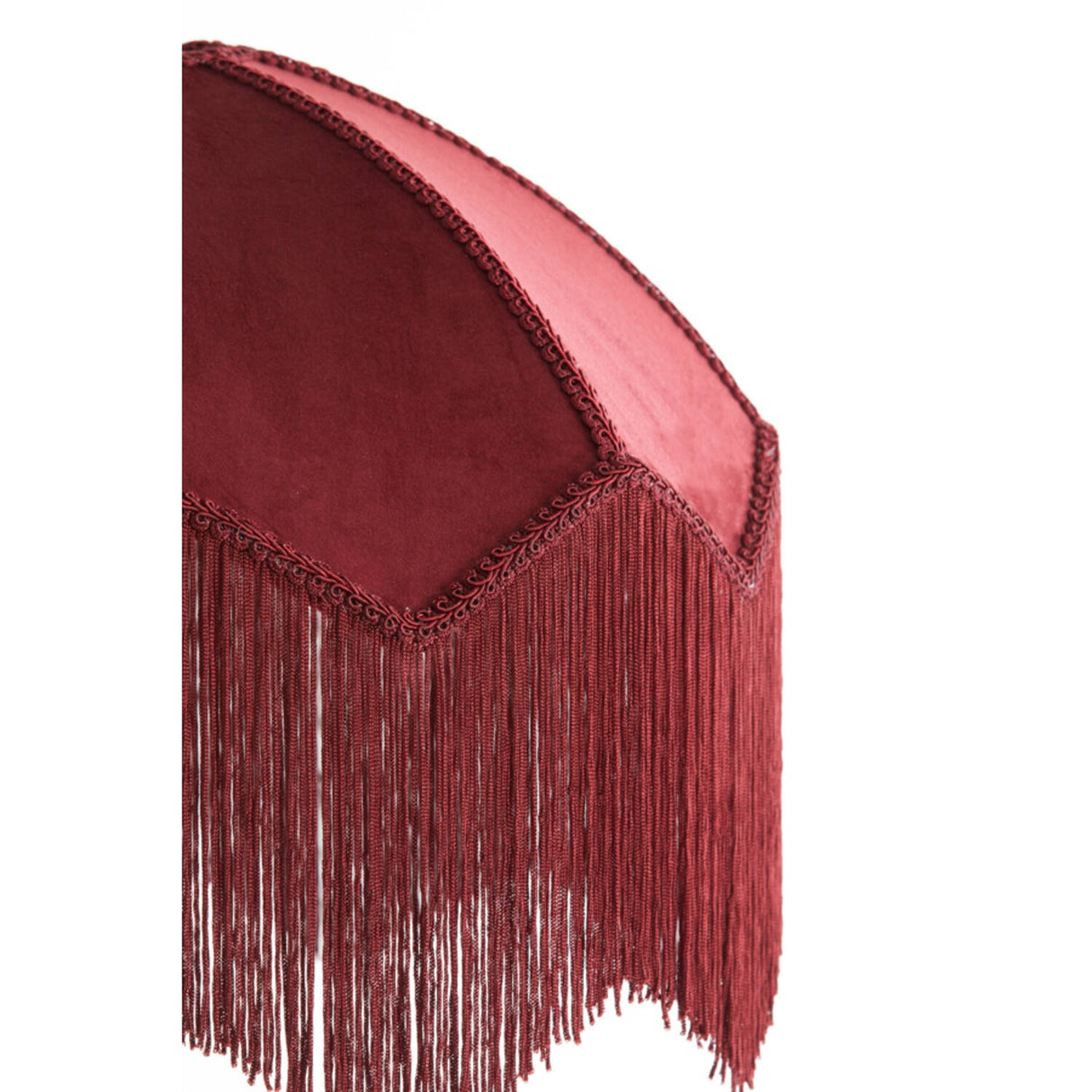 Hanging Pendant 40 x 33cm MALACIA Velvet Burgundy - CEILING LIGHTS - Beattys of Loughrea