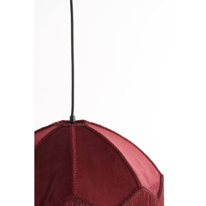 Hanging Pendant 40 x 33cm MALACIA Velvet Burgundy - CEILING LIGHTS - Beattys of Loughrea