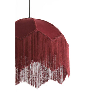 Hanging Pendant 40 x 33cm MALACIA Velvet Burgundy - CEILING LIGHTS - Beattys of Loughrea