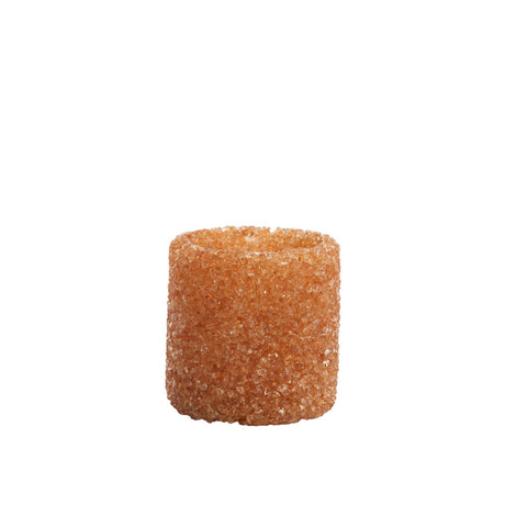 Tealight Holder 7 x 7cm MORITA Glass Light Orange - CANDLE HOLDERS / Lanterns - Beattys of Loughrea