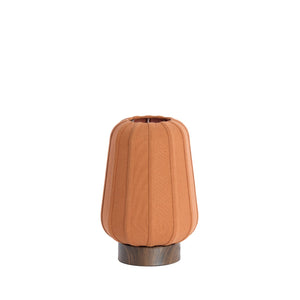 Table Lamp 20 x 29cm BIBURY Wood Print Dark Brown & Terra - TABLE/BEDSIDE LAMPS - Beattys of Loughrea