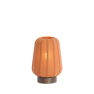 Table Lamp 20 x 29cm BIBURY Wood Print Dark Brown & Terra - TABLE/BEDSIDE LAMPS - Beattys of Loughrea