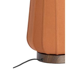 Table Lamp 20 x 29cm BIBURY Wood Print Dark Brown & Terra - TABLE/BEDSIDE LAMPS - Beattys of Loughrea