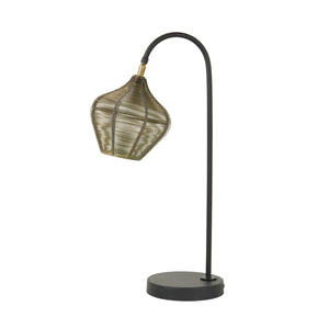 Table Lamp 27 x 20 x 61cm ALVARO Antique Bronze & Matt Black - TABLE/BEDSIDE LAMPS - Beattys of Loughrea