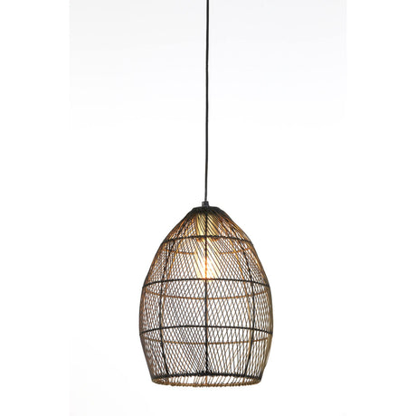 Hanging Lamp 23 x 31cm MEYA Black - Gold - CEILING LIGHTS - Beattys of Loughrea
