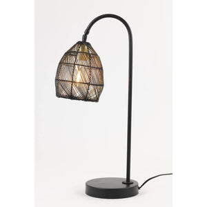 Table Lamp 23 x 18 x 60cm MEYA Matt Black & Gold - TABLE/BEDSIDE LAMPS - Beattys of Loughrea