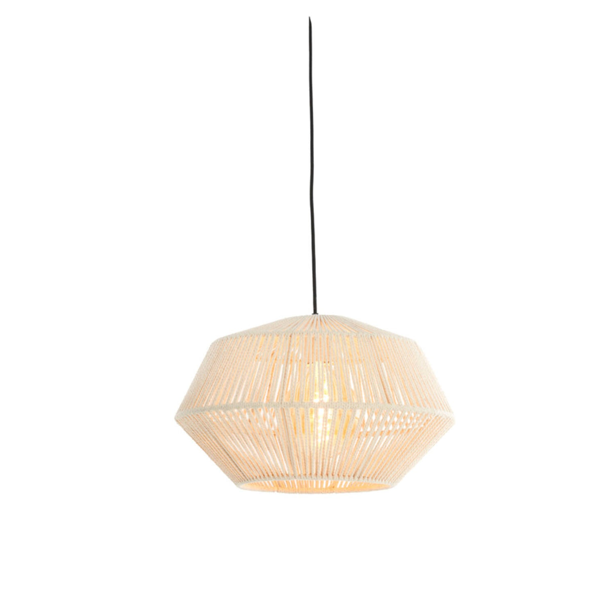 Hanging Pendant 40 x 24cm DEYA Cream - CEILING LIGHTS - Beattys of Loughrea