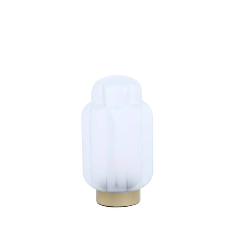 Table Lamp LED 11.5 x 22cm THISIO Glass Matt White - TABLE/BEDSIDE LAMPS - Beattys of Loughrea