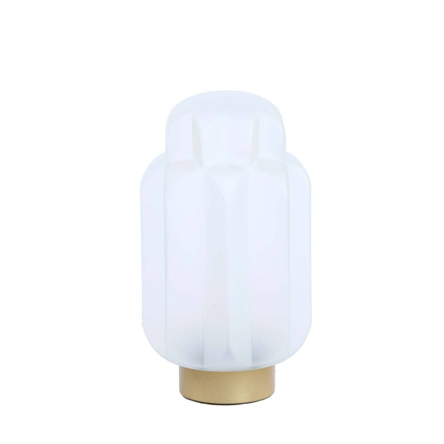 Table Lamp LED 14 x 26.5cm THISIO Glass Matt White - TABLE/BEDSIDE LAMPS - Beattys of Loughrea