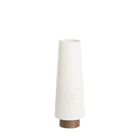 Table Lamp 15 x 42cm HOWIE Wood Print Dark Brown & Cream - TABLE/BEDSIDE LAMPS - Beattys of Loughrea