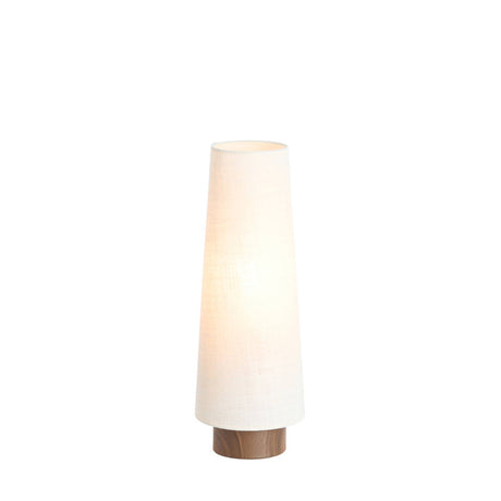 Table Lamp 15 x 42cm HOWIE Wood Print Dark Brown & Cream - TABLE/BEDSIDE LAMPS - Beattys of Loughrea