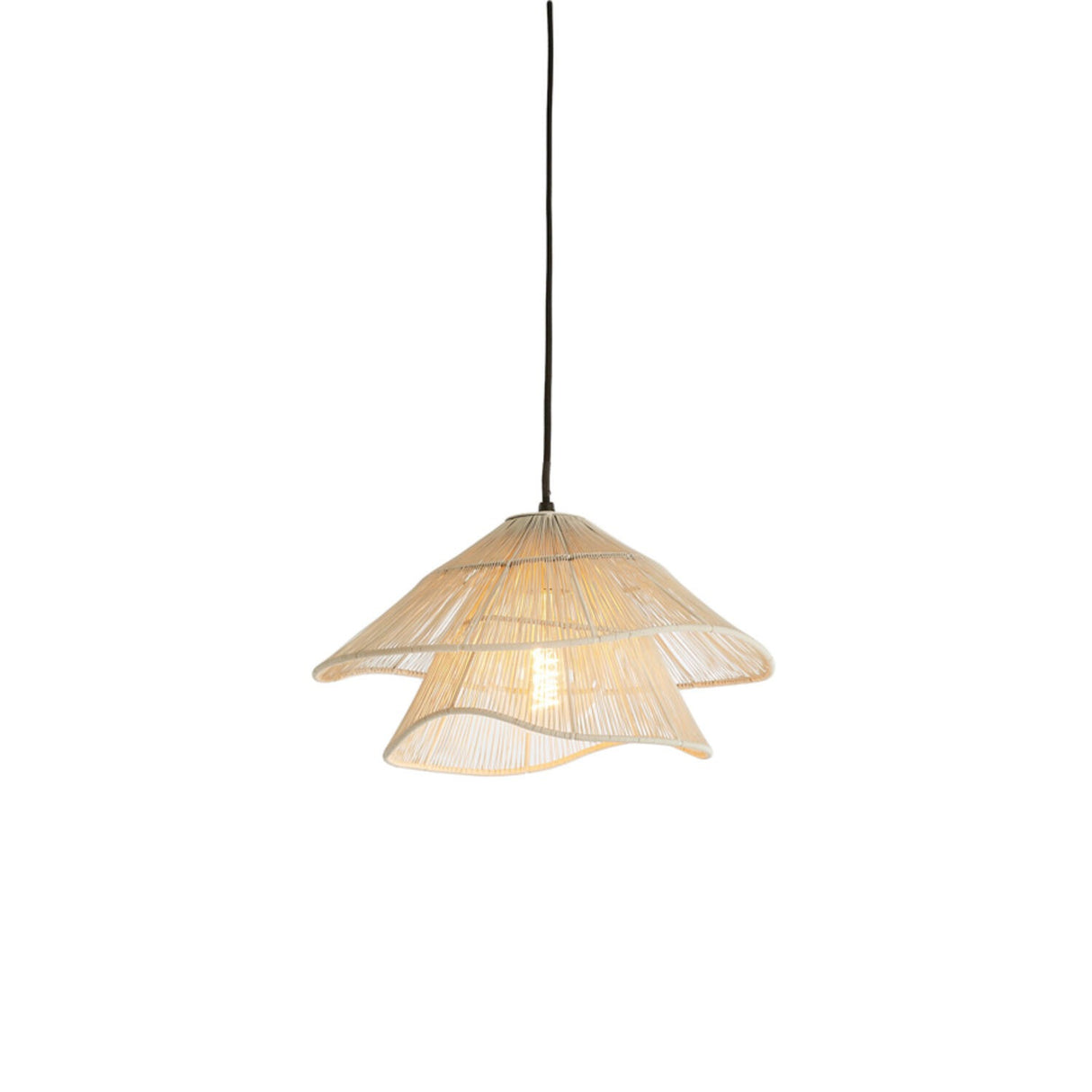 Hanging Pendant 36 x 29cm ALAMEDA Cream - CEILING LIGHTS - Beattys of Loughrea