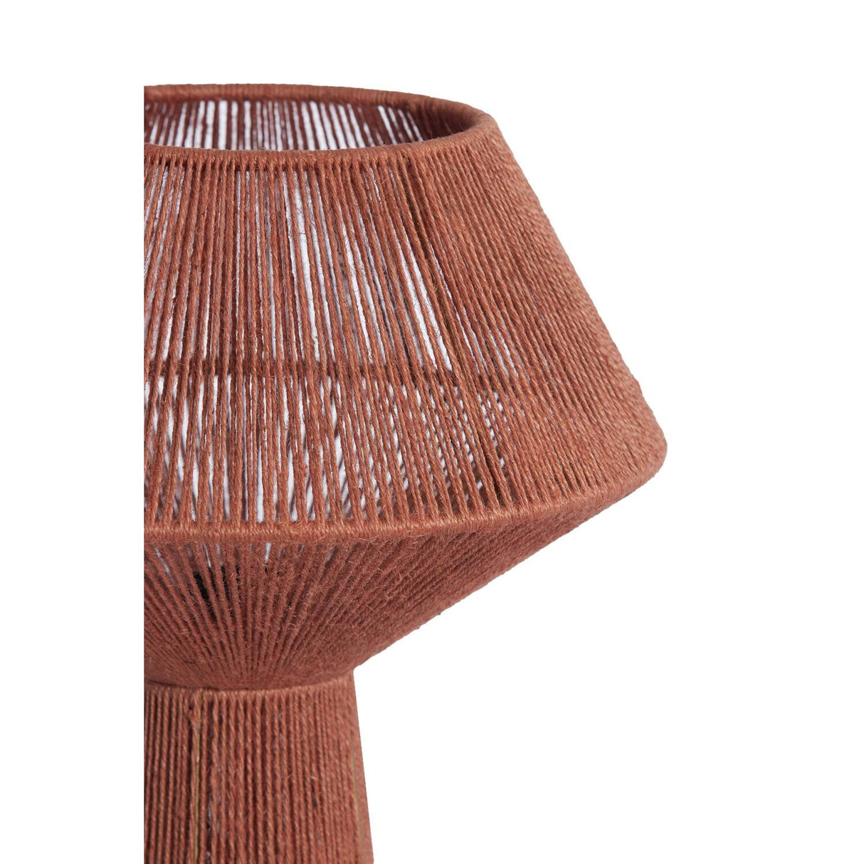 Table Lamp 30 x 47cm FUGIA Jute Brick Red - TABLE/BEDSIDE LAMPS - Beattys of Loughrea