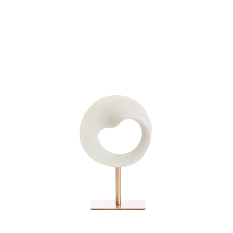 Ornament on Base 20 x 10 x 30cm TUZLA Cream & Antique Bronze - ORNAMENTS - Beattys of Loughrea