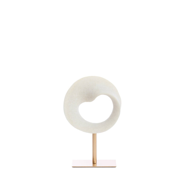 Ornament on Base 20 x 10 x 30cm TUZLA Cream & Antique Bronze - ORNAMENTS - Beattys of Loughrea