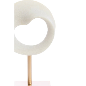 Ornament on Base 20 x 10 x 30cm TUZLA Cream & Antique Bronze - ORNAMENTS - Beattys of Loughrea