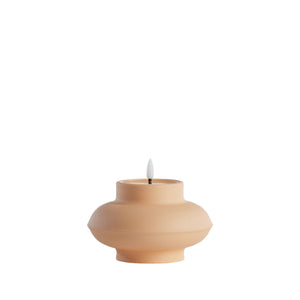 Battery Operated LED Candle 14 x 10.5cm JAYDIE Light Peach - TABLE/BEDSIDE LAMPS - Beattys of Loughrea